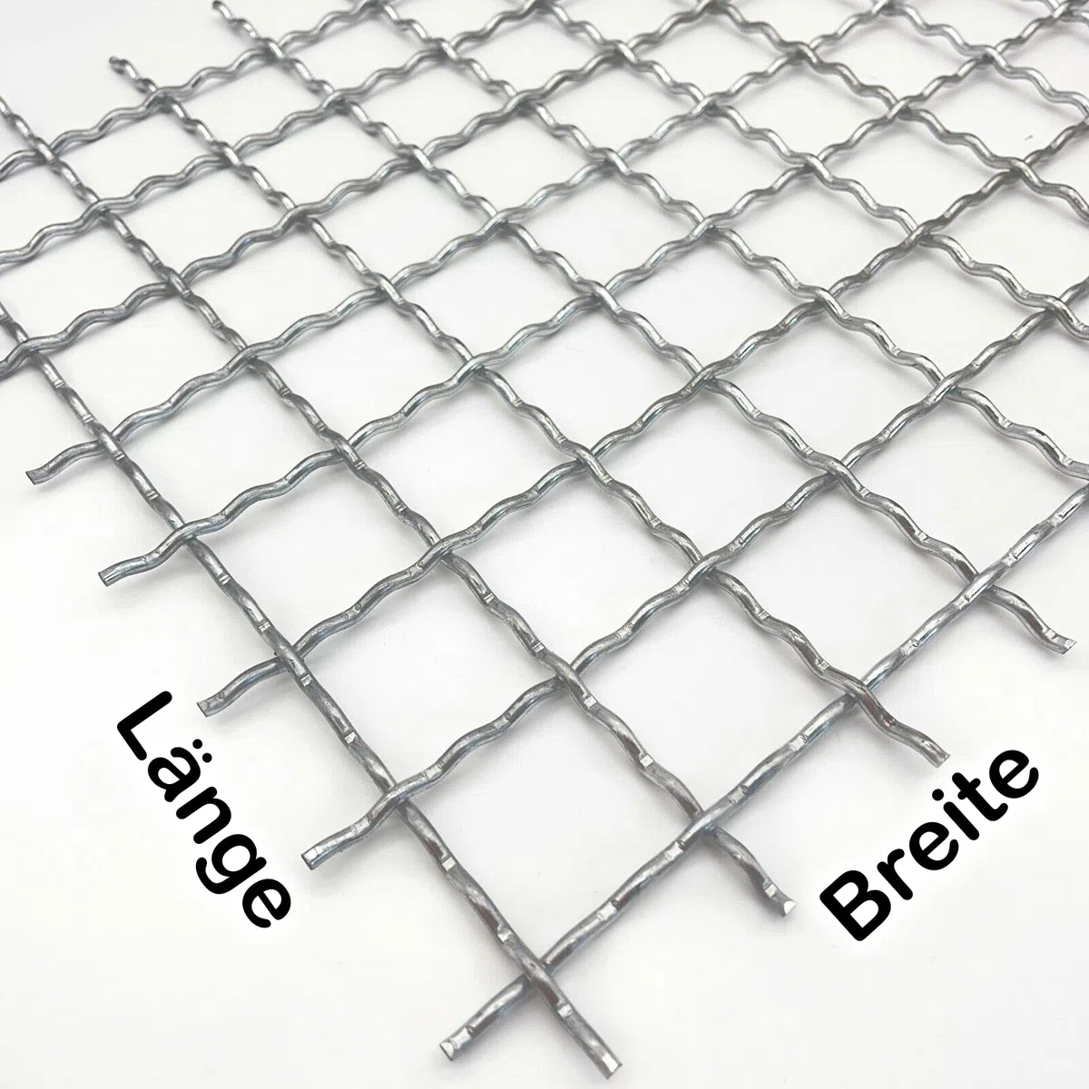 Stahl Verzinkt Wellengitter 40 x 40 mm Maschenweite Stahl 4mm dick Drahtgitter Gitter Wellgitter Wunschzuschnitt (1000 mm, 950 mm)